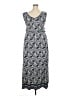 Max Studio Paisley Gray Blue Casual Dress Size XXL - photo 2