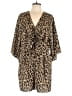 Fashion 100% Polyester Animal Print Tan Romper Size XL - photo 1