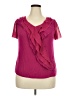 I.N. Studio Pink Short Sleeve Blouse Size 2X - photo 1
