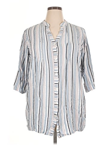 Blue Island 3/4 Sleeve Button-Down Shirt (view 1)