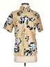 Gap Floral Tan Short Sleeve Button-Down Shirt Size XS - photo 1