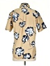 Gap Floral Tan Short Sleeve Button-Down Shirt Size XS - photo 2