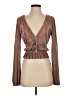 Zara Brown Long Sleeve Blouse Size S - photo 1