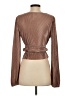 Zara Brown Long Sleeve Blouse Size S - photo 2