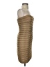 BCBGMAXAZRIA 100% Polyester Chevron-herringbone Tan Cocktail Dress Size S - photo 4