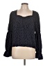 Love Sadie 100% Polyester Polka Dots Black Long Sleeve Blouse Size L - photo 1