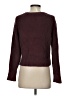 Fossil 100% Cotton Solid Burgundy Pullover Sweater Size S - photo 2