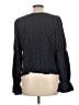 Love Sadie 100% Polyester Polka Dots Black Long Sleeve Blouse Size L - photo 2