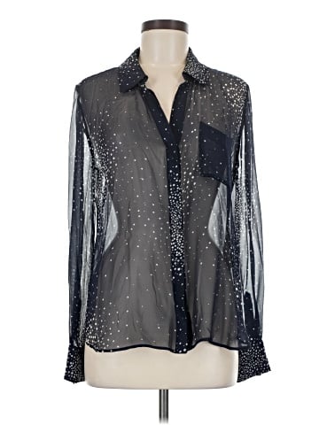 Diane von Furstenberg Long Sleeve Silk Top (view 1)