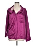 Monrow 100% Rayon Purple 3/4 Sleeve Button-Down Shirt Size L - photo 1