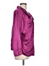 Monrow 100% Rayon Purple 3/4 Sleeve Button-Down Shirt Size L - photo 4