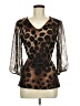 Adele & May Animal Print Brown 3/4 Sleeve Blouse Size M - photo 1