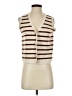 Lillusory Ivory Sleeveless Button-Down Shirt Size S - photo 1