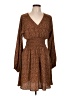 Unbranded 100% Polyester Animal Print Brown Casual Dress Size L - photo 1