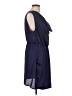 Twenty One 100% Polyester Solid Blue Casual Dress Size L - photo 4