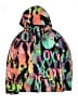 Roxy 100% Polyester Print Green Blue Raincoat Size 14 - photo 1