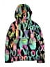Roxy 100% Polyester Print Green Blue Raincoat Size 14 - photo 2