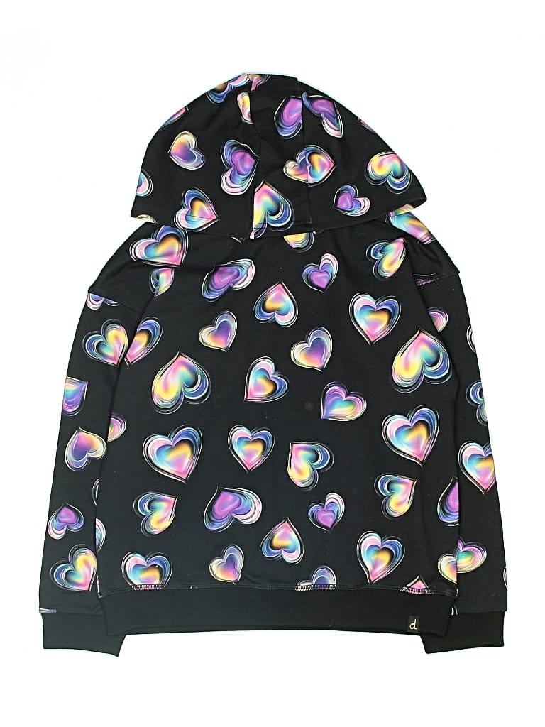Pre-owned Deux Par Deux Kids' Zip Up Hoodie In Black