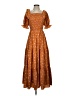 JESSAKAE 100% Polyester Orange Casual Dress Size XS - photo 1
