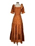 JESSAKAE 100% Polyester Orange Casual Dress Size XS - photo 2