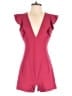 Black Halo Solid Red Burgundy Romper Size 6 - photo 1