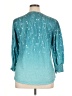 Lomon Stars Teal 3/4 Sleeve Blouse Size XL - photo 2