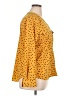 Como Blu Polka Dots Yellow Long Sleeve Blouse Size XL - photo 4