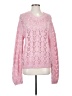 Kittenish Hearts Pink Pullover Sweater Size XS - photo 1