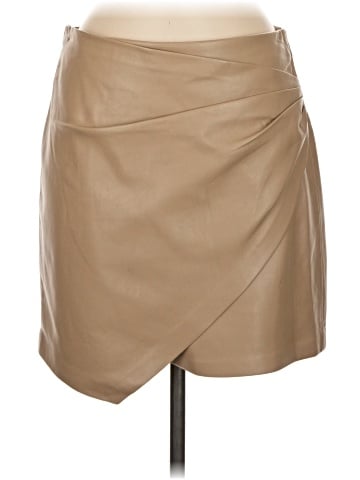 MNG Faux Leather Skirt (view 1)