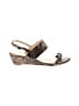 Coye Nokes Animal Print Brown Wedges Size 7 - photo 1