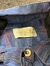 Miki Miette 100% Linen Plaid Blue Short Sleeve Button-Down Shirt Size 5 - photo 3