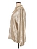 Ann Taylor LOFT 100% Polyester Metallic Silver Long Sleeve Blouse Size L - photo 5