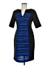 Connected Apparel Graphic Blue Casual Dress Size 6 (petite) - photo 1