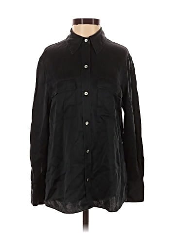 Vince. Long Sleeve Silk Top (view 1)