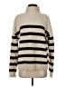 Oval Square Stripes Tan Wool Pullover Sweater Size S - photo 1