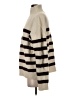 Oval Square Stripes Tan Wool Pullover Sweater Size S - photo 5