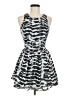 Guess 100% Polyester Graphic Silver Cocktail Dress Size 6 - photo 1