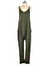 Shop Basic USA Solid Green Jumpsuit Size M - photo 1