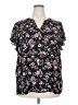 Maurices 100% Polyester Black Short Sleeve Blouse Size 2X - photo 1
