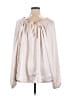 H&M 100% Polyester Ivory Long Sleeve Blouse Size L - photo 2