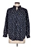 Ann Taylor 100% Polyester Polka Dots Blue Long Sleeve Blouse Size M - photo 1
