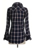 Rails 100% Rayon Plaid Blue Long Sleeve Button-Down Shirt Size XS - photo 2
