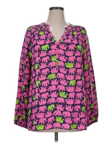 Lilly Pulitzer Long Sleeve Silk Top (view 1)