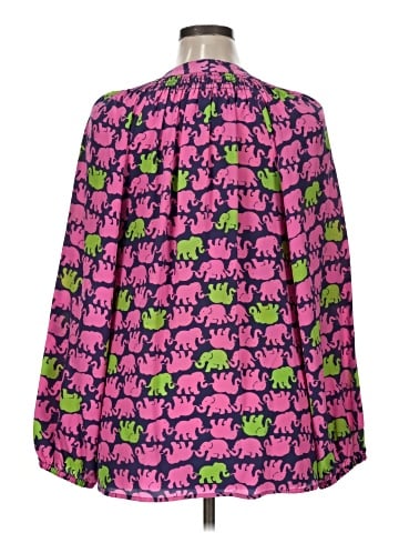 Lilly Pulitzer Long Sleeve Silk Top (view 2)