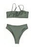 Unbranded Solid Green Two Piece Swimsuit Size M - photo 1