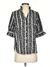 Ann Taylor 100% Polyester Black Short Sleeve Blouse Size XS - photo 1