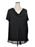 Torrid 100% Polyester Black Short Sleeve Top Size 2X Plus (2) - photo 1