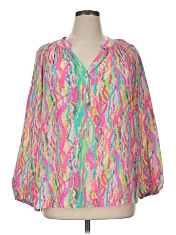 Lilly Pulitzer 3/4 Sleeve Silk Top (view 1)
