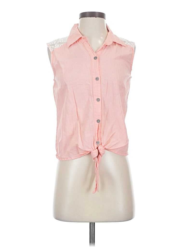 Pre-owned Hurley Sleeveless Button Down Shirt In Pink
