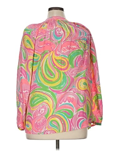 Lilly Pulitzer Long Sleeve Silk Top (view 2)
